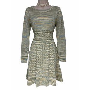 Size Large (on tag) JESSICA SIMPSON KNIT FIT & FLARE SWEATER DRESS Fall Winter